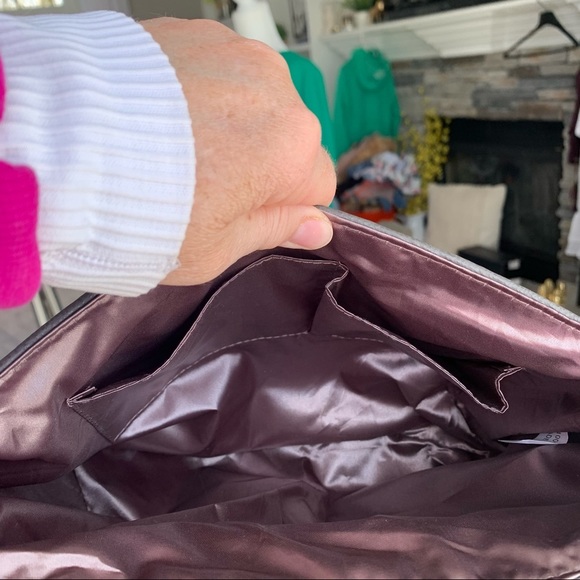 Crossbody Women’s Shoulder Purse Grey Faux Leather - Picture 3 of 15